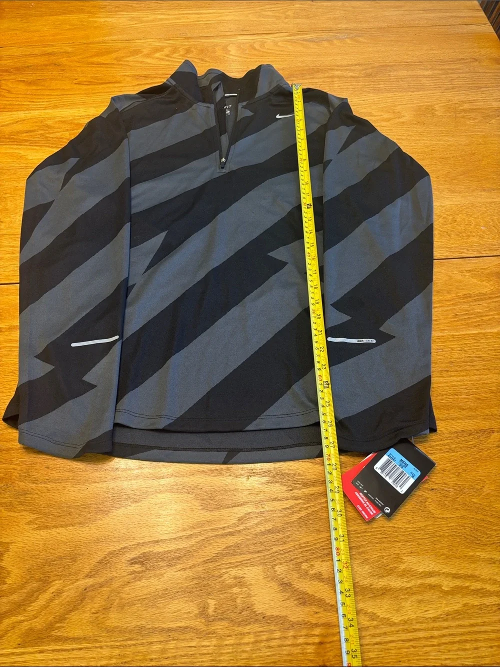 Nike Men’s Black & Gray Diagonal-Stripe Quarter-Zip + Blue & Light Gray Nike Top